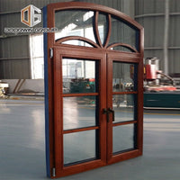 grill window French window with specialty shape fixed window on the top - Doorwin Group Windows & Doors