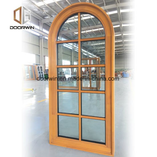 Grille Round-Top Casement Window, Ultra-Large Full Divide Light Grille Windows, Solid Pine Wood Larch Wood Window - Doorwin Group Windows & Doors