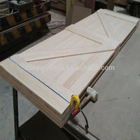 Hanging sliding barn door with wooden sliding door roller by Doorwin — thumbnail 7