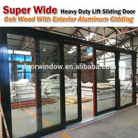 High end customize wooden sliding door with 6 glass panels by CE certified by Doorwin — thumbnail 5
