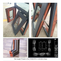 High Quality aluminum awning top hung windows with double safety glass aluminum awning support window — thumbnail 4