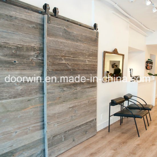 High Quality Louver Sliding Door Plank Panels Double Large Barn Door Made of Old Knotty Alder Pine Larch - China Modern Interior Doors, Bedroom Interior Doors — product image 0