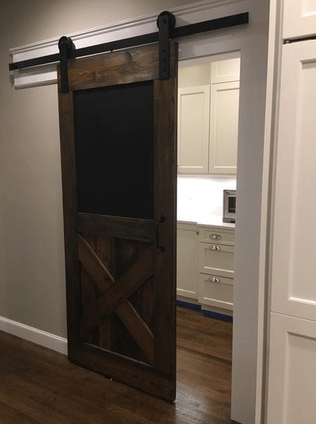 Hot Sale 100% Red Oak Wood Black Board Barn Doorby Doorwin - Doorwin Group Windows & Doors