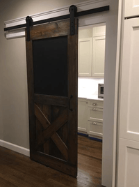 Hot Sale 100% Red Oak Wood Black Board Barn Doorby Doorwin — thumbnail 5