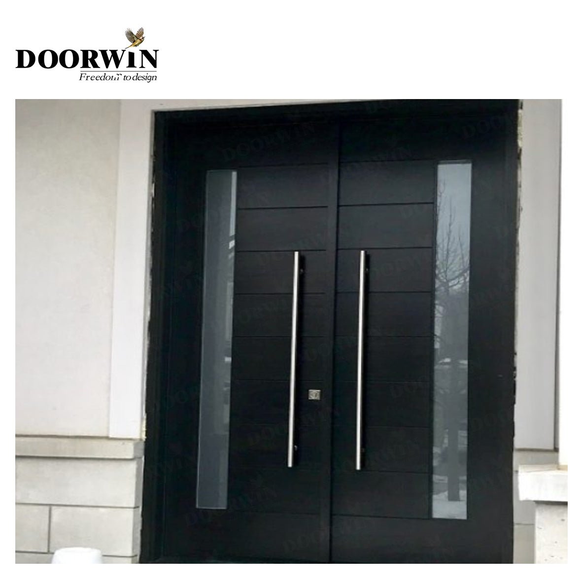 Hot sale doors DOORWIN Wooden entry doors double panel design catalogue by Doorwin — product image 5