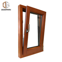 HOT SALE TILT TURN WINDOW OAK WOOD WITH EXTERIOR ALUMINUM CLADDING — thumbnail 1