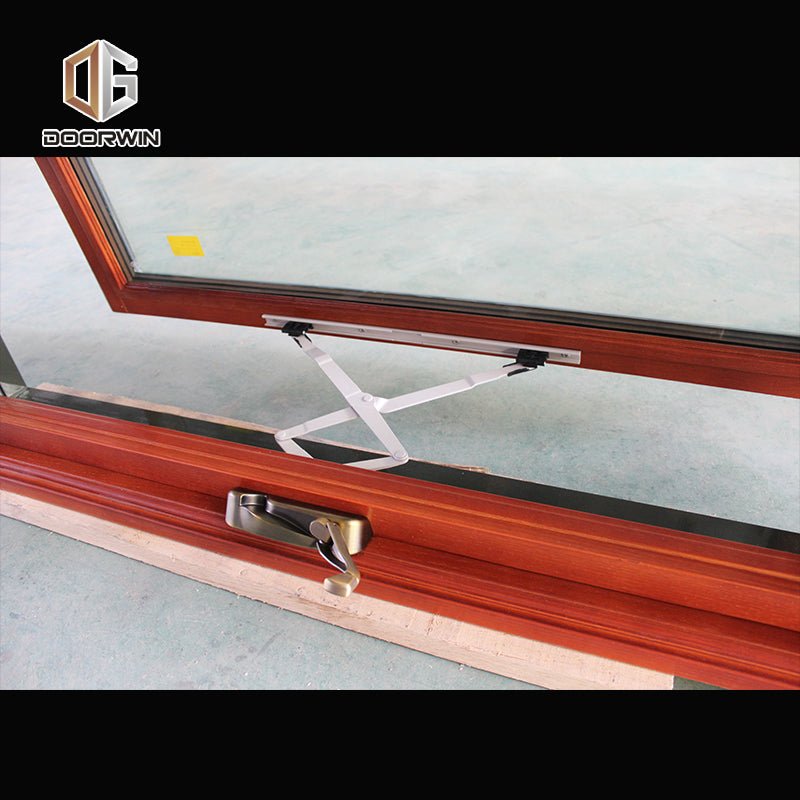 hot sales American style casement red oak wood with powder coated aluminum cladding crank open window — product image 21