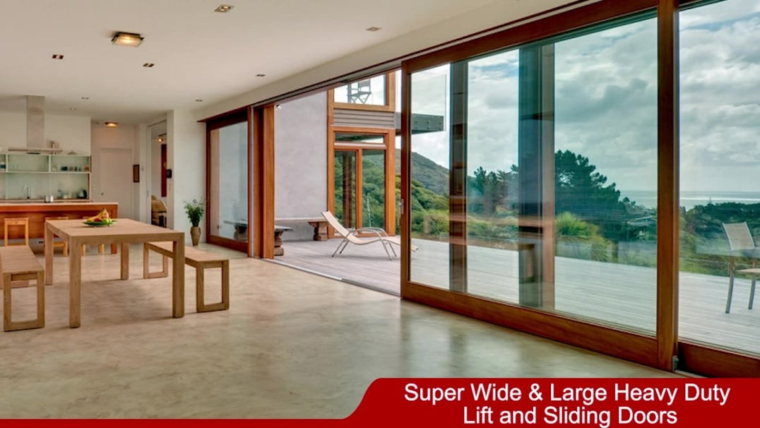 Huge aluminium doors windows Aluminum alloy double tempered glass three panels sliding stacking door - Doorwin Group Windows & Doors