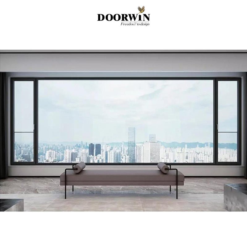 huge aluminum window Double tempered glass Aluminum double tinted glazing Tilt and turn casement window price — product image 6