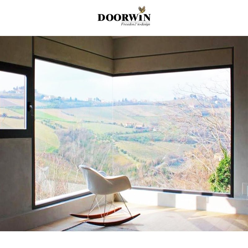 huge aluminum window Double tempered glass Aluminum double tinted glazing Tilt and turn casement window price - Doorwin Group Windows & Doors