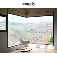 huge aluminum window Double tempered glass Aluminum double tinted glazing Tilt and turn casement window price — thumbnail 3