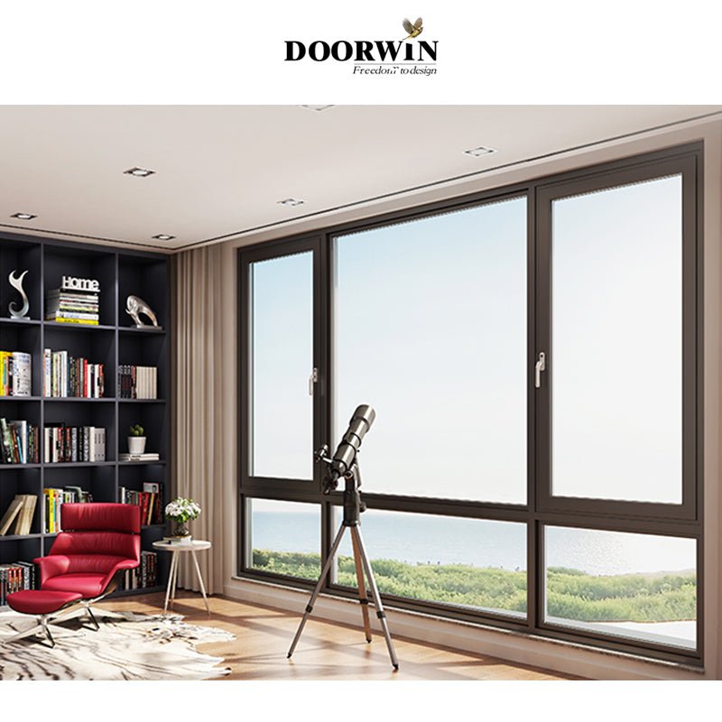 huge aluminum window Double tempered glass Aluminum double tinted glazing Tilt and turn casement window price — product image 5