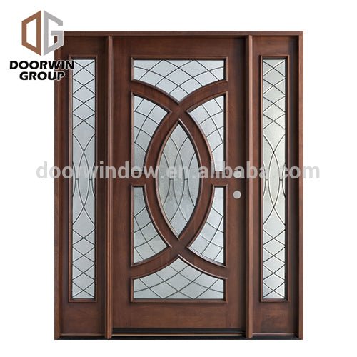 Install easily exterior door decorative top exterior glass door panels with solid wood by Doorwin — product image 1