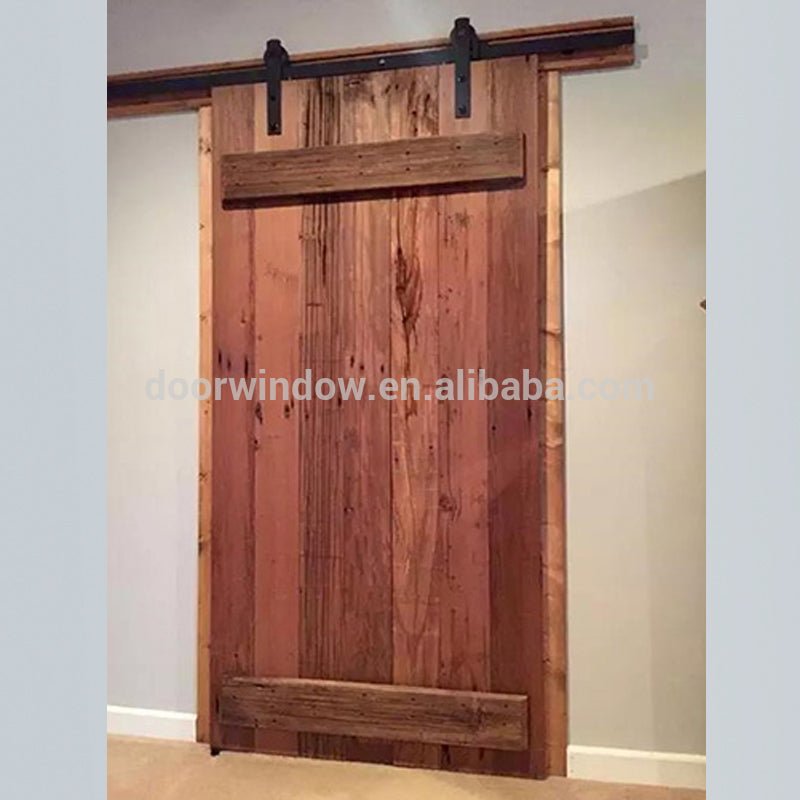 Interior Knotty Alder 2 panel shaker doors Double Z Solid Wood Core Barn Door by Doorwin - Doorwin Group Windows & Doors