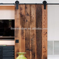 Interior Knotty Alder 2 panel shaker doors Double Z Solid Wood Core Barn Door by Doorwin - Doorwin Group Windows & Doors