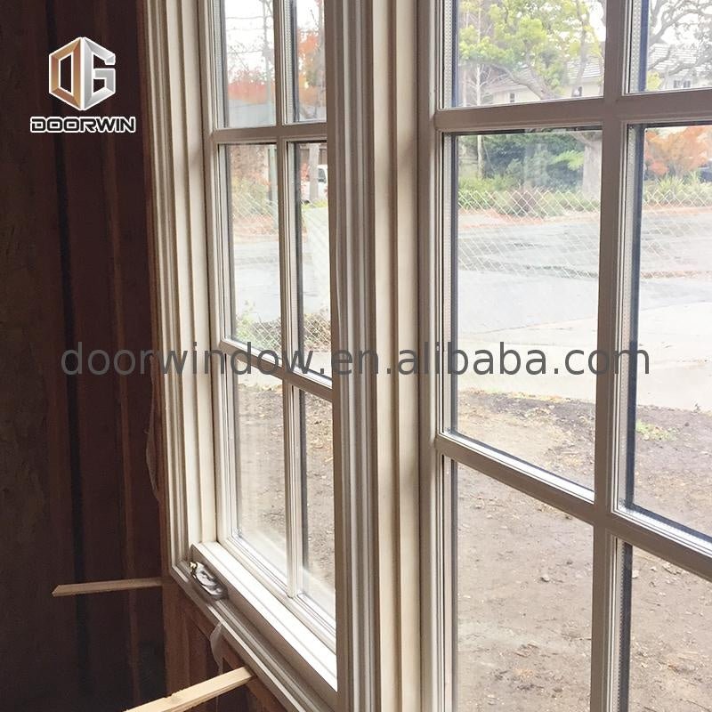 Las Angels oak wood timber low-e glass crank casement window with grille inserts by Doorwin on Alibaba — product image 4