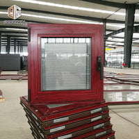 Las Vegas swing window with timber reveal with wood effect aluminium powder coating paint — thumbnail 3