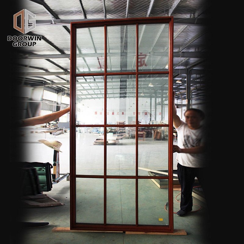 Latest window grill design aluminium wood frame fixed panel window by Doorwin on Alibaba - Doorwin Group Windows & Doors