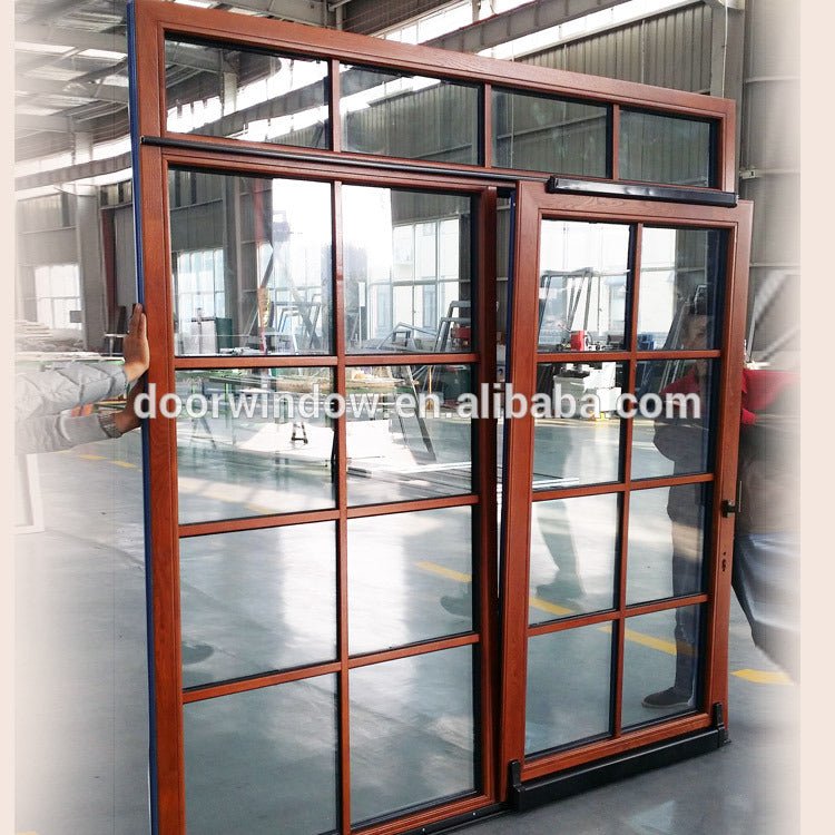 Lattice door latest glass design laminated tempered hinged by Doorwin on Alibaba — product image 1