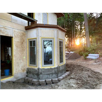 LAX Los Angeles oak wood frame with exterior aluminum cladding double glass windows — thumbnail 2