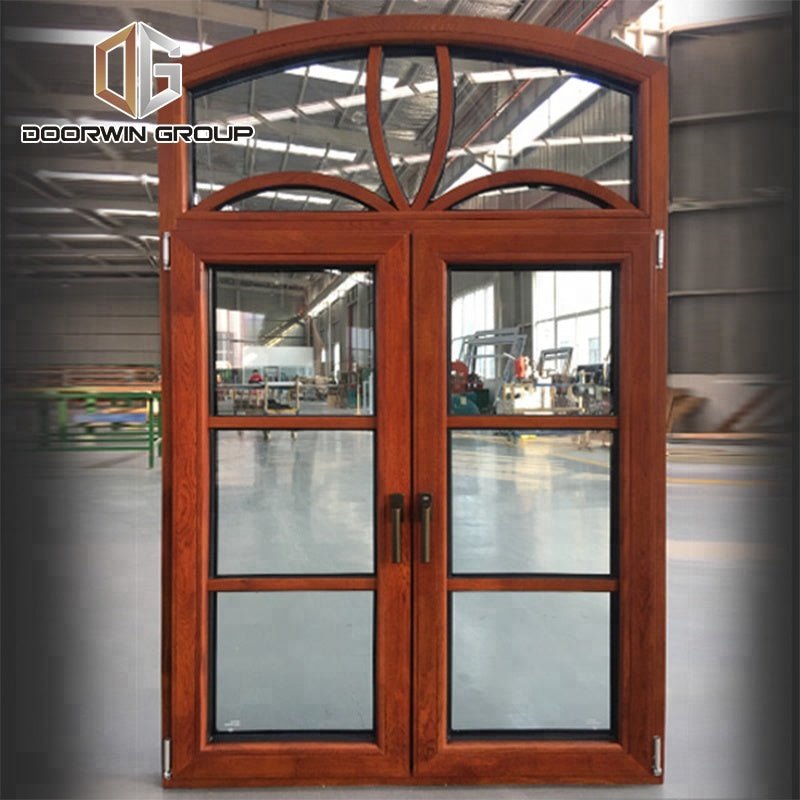 Los Angeles European style 6 panel design grille french window with wooden frames for sale by Doorwin — product image 5