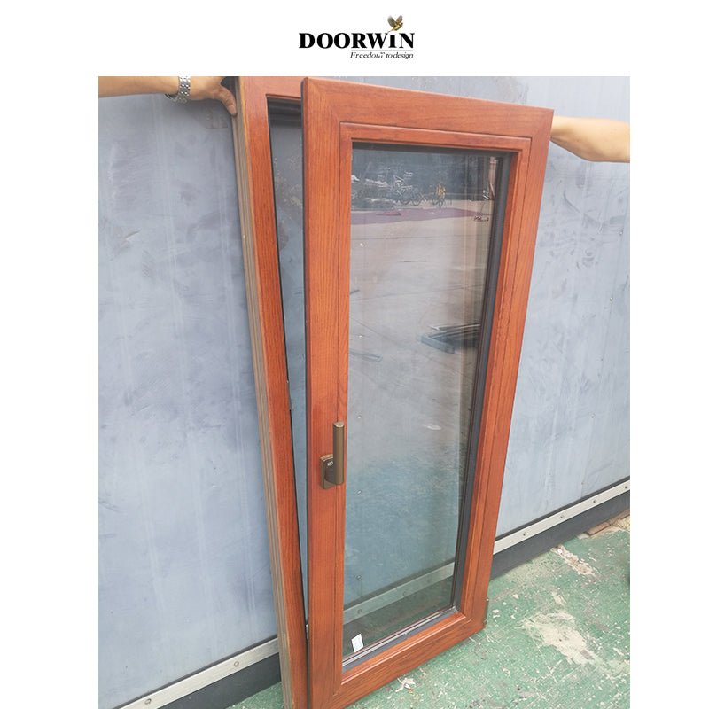 Made in China Latest Design Inside Open Aluminum Clad Wood 3 Glass Solid Wooden Tilt And Turn Casement Windows — product image 6