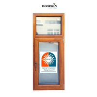 Made in China Latest Design Inside Open Aluminum Clad Wood 3 Glass Solid Wooden Tilt And Turn Casement Windows — thumbnail 2