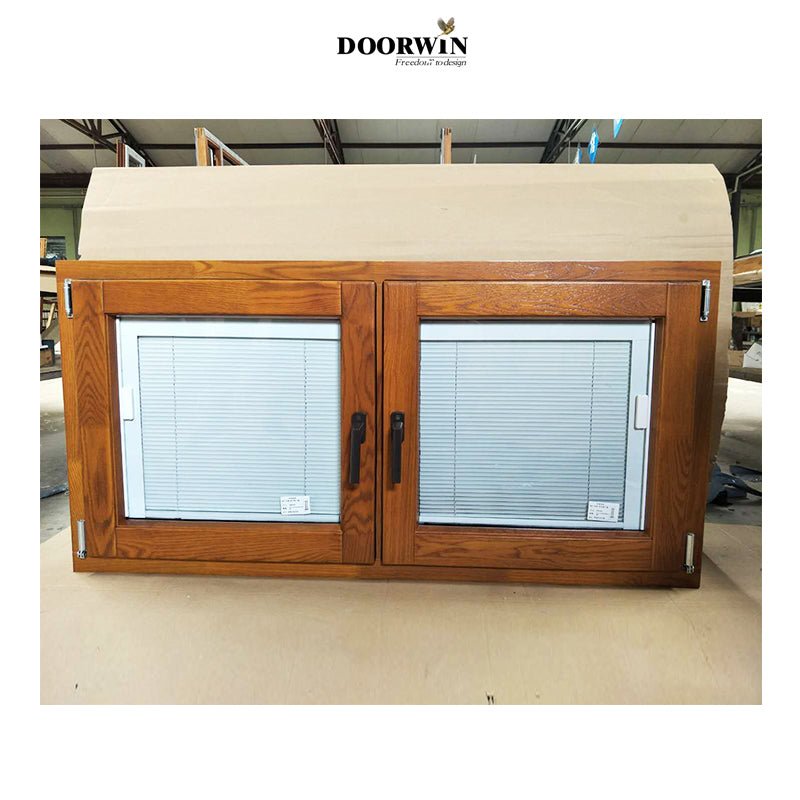 Made in China Latest Design NFRC Inside Open Aluminum Clad Wood 3 Glass Solid Wooden Tilt And Turn Casement Windows Imagination Series — product image 3