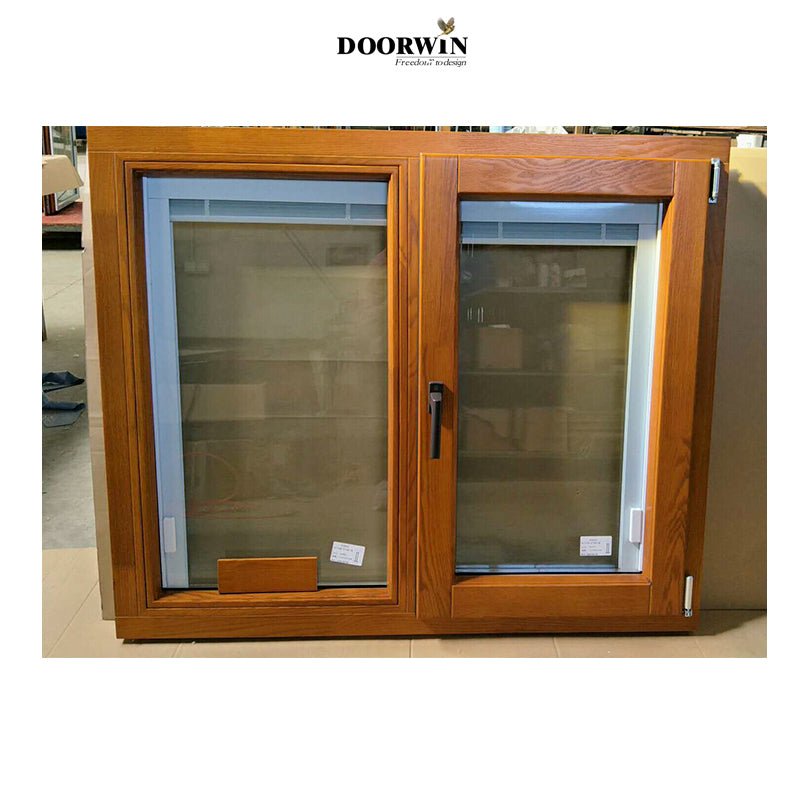 Made in China Latest Design NFRC Inside Open Aluminum Clad Wood 3 Glass Solid Wooden Tilt And Turn Casement Windows Imagination Series — product image 5
