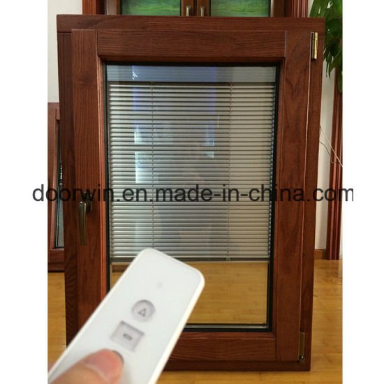 Middle East Palace Solid Oak Wood Aluminum Tilt/Turn Window with Buit-in Blinds/Shutter Remote Controlled - China Solid Oak Wood Window, Tilt/Turn Window - Doorwin Group Windows & Doors