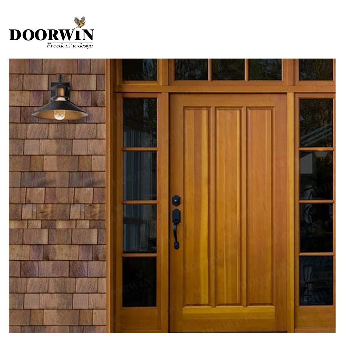 Modern design DOORWIN Wood panel door design interior doors polish by Doorwin — product image 6