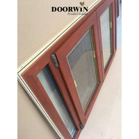 Modern Designs French Models Dimensions Solid Wooden Arch Teak Wood Aluminium-Wood Clad casement Windows — thumbnail 3