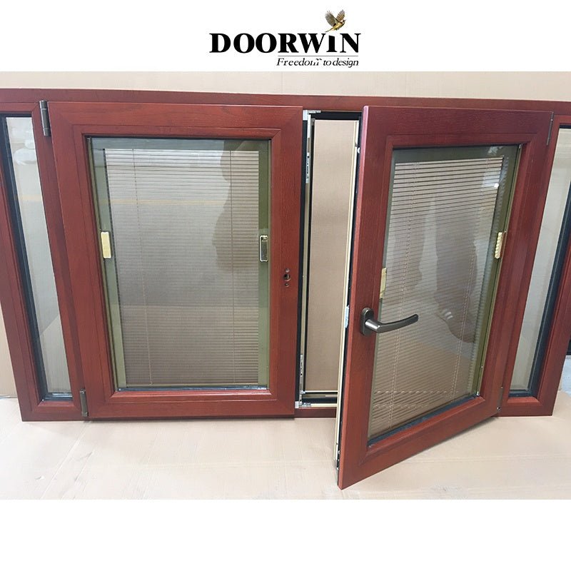 Modern Designs French Models Dimensions Solid Wooden Arch Teak Wood Aluminium-Wood Clad casement Windows - Doorwin Group Windows & Doors