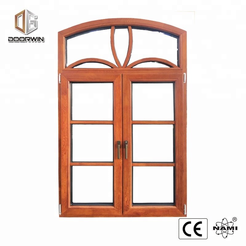 Modern grille design arched top aluminum clad wood windowby Doorwin - Doorwin Group Windows & Doors