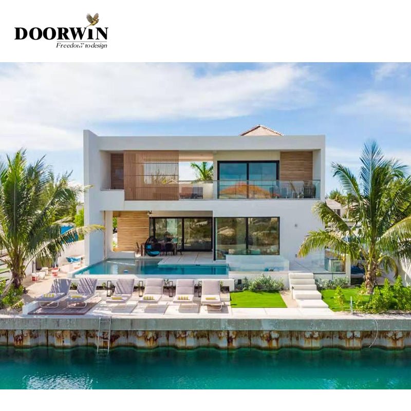 Modern strong thermal broken aluminium narrow frame large glass lift and slide sliding doors — product image 6