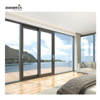Modern strong thermal broken aluminium narrow frame large glass lift and slide sliding doors — thumbnail 2