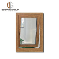 modern wood grain aluminum patio open outward windows — thumbnail 2