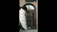 Most selling products latest grill design push out casement arch window by Doorwin on Alibaba — thumbnail 2