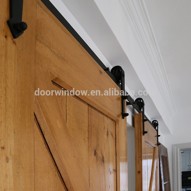 Movable glass kitchen partition panel sliding barn door by Doorwin - Doorwin Group Windows & Doors