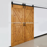 Movable glass kitchen partition panel sliding barn door by Doorwin — thumbnail 7