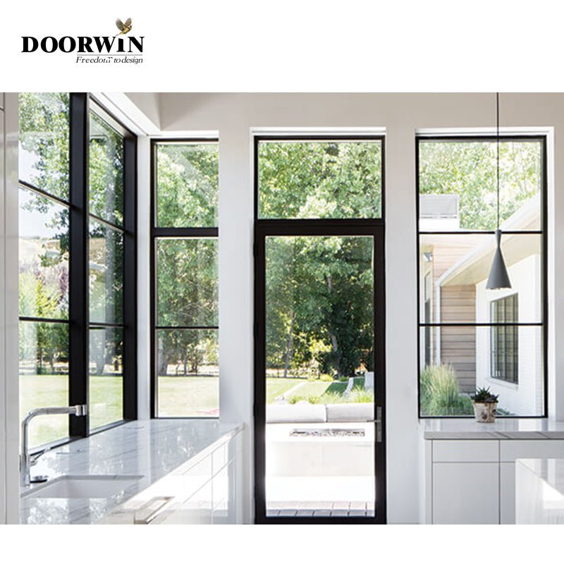 Narrow edge aluminum alloy lattice glass doors and Windows - Doorwin Group Windows & Doors