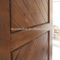 Nature shower sliding wooden barn door plank panel solid pine wood doors by Doorwin — thumbnail 5