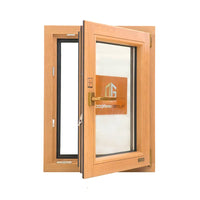 new design buy tilt and turn inward opening oak wood casement windows — thumbnail 3