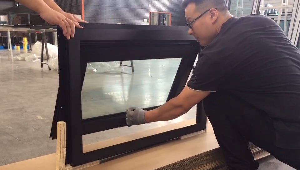 New Design Modern Standard Size Custom Top Hung Aluminum Frame Swing Bathroom Awning Casement Window - Doorwin Group Windows & Doors