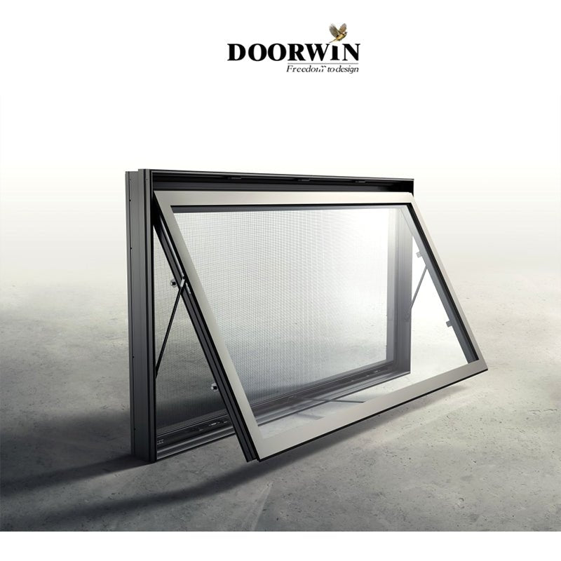 New Design Modern Standard Size Custom Top Hung Aluminum Frame Swing Bathroom Awning Casement Window - Doorwin Group Windows & Doors