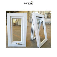 New Design Modern Standard Size Custom Top Hung Aluminum Frame Swing Bathroom Awning Casement Window alu clad windows — thumbnail 5