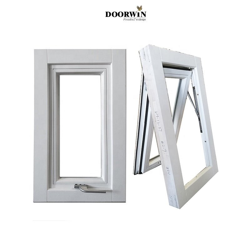 New Design Modern Standard Size Custom Top Hung Aluminum Frame Swing Bathroom Awning Casement Window alu clad windows — product image 3