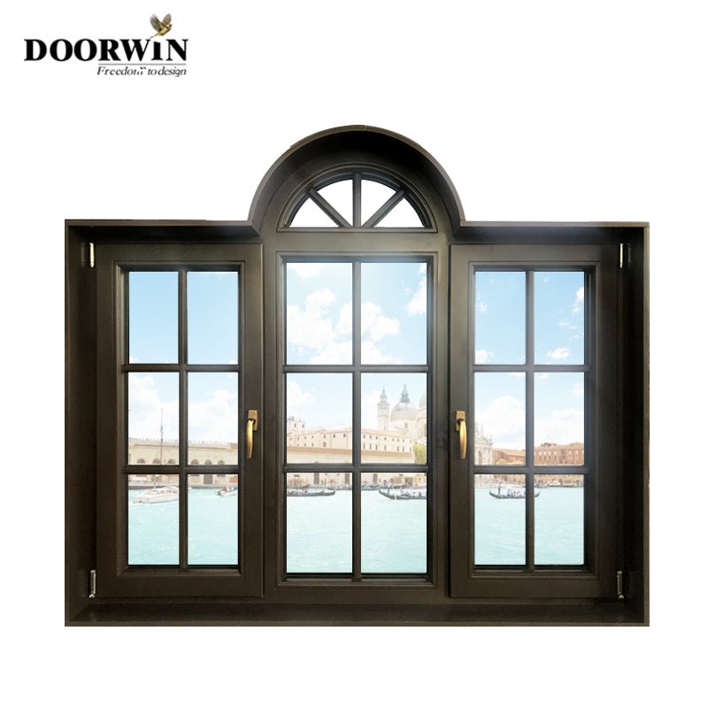 NFRC Certified Aluminum clad Wood Customized casement windows with grill tilt and turn for sale — product image 2