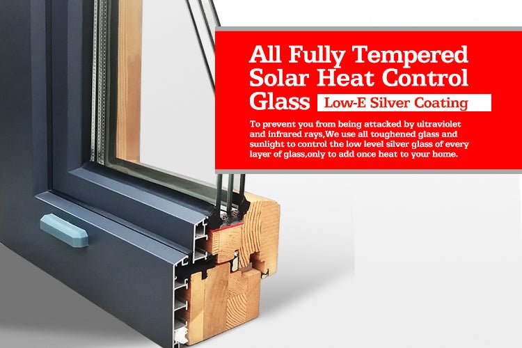 NFRC Certified Aluminum clad Wood Customized casement windows with grill tilt and turn for sale — product image 6