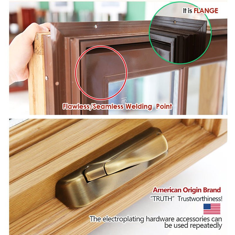 NFRC certified China Supplier picture round wood aluminium casement double glass windows Outward opening  house windows — product image 5